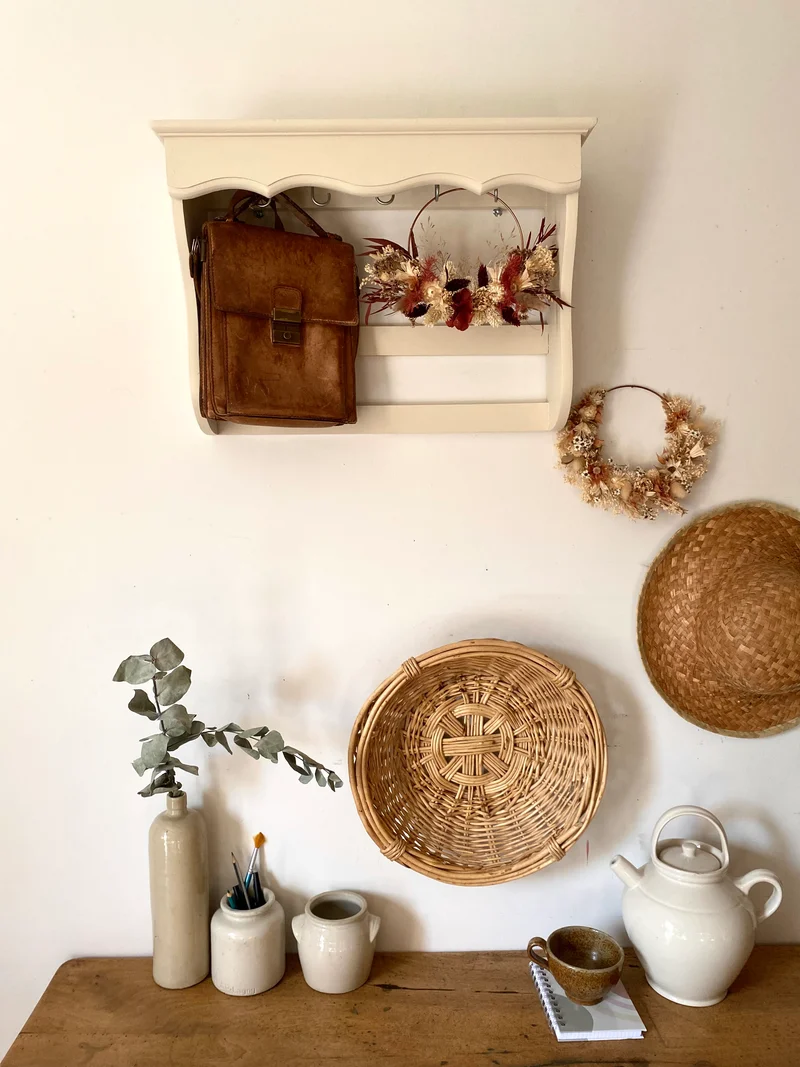 Étagère murale en bois ancien