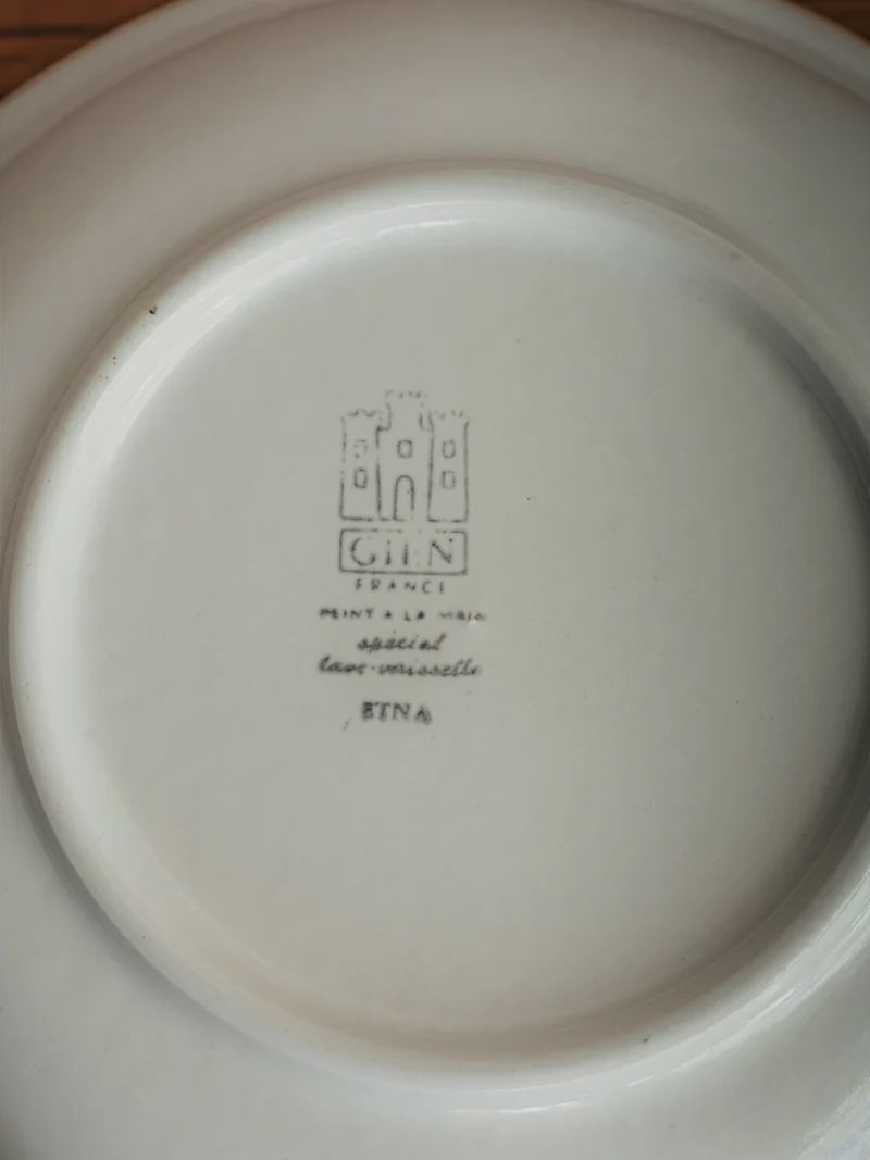 Antoinette, le lot de 10 assiettes Gien N°321