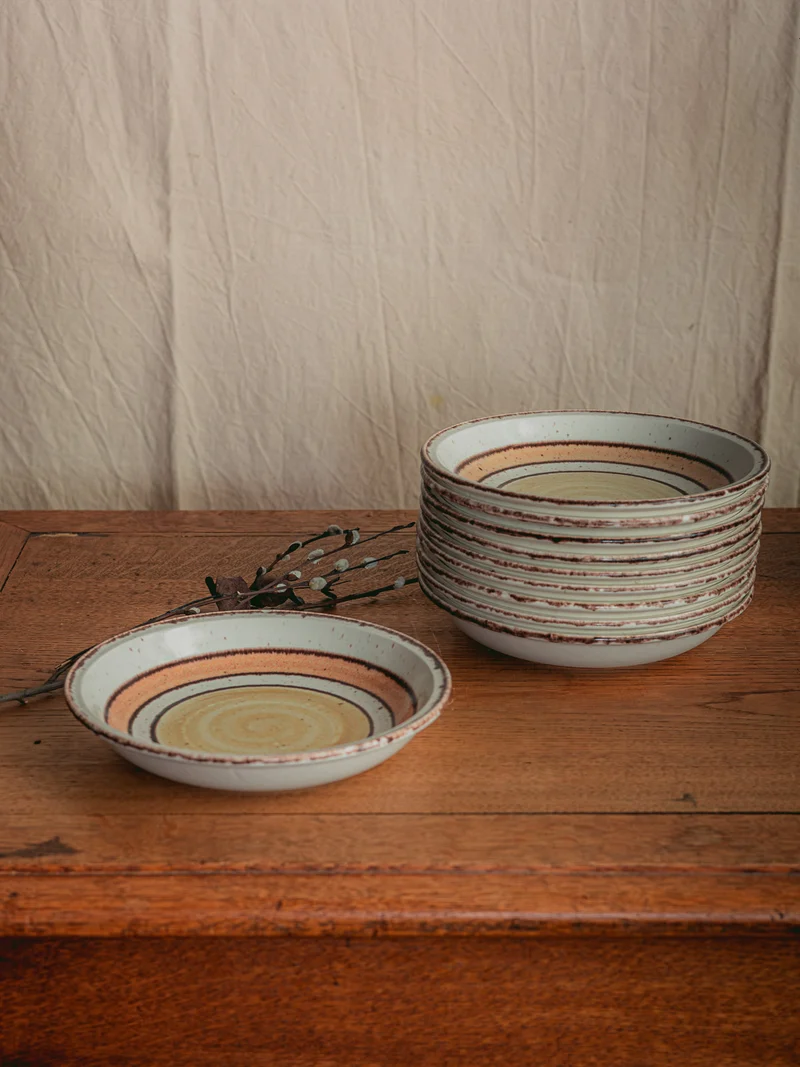 Antoinette, le lot de 10 assiettes Gien N°321