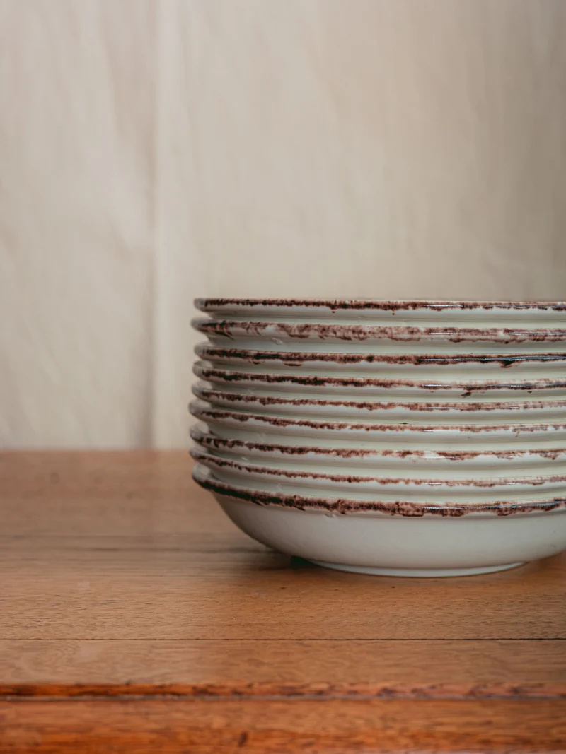 Antoinette, le lot de 10 assiettes Gien N°321