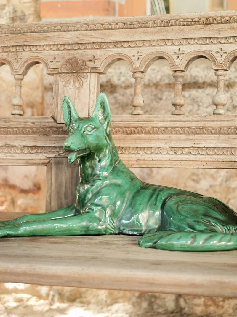 Alix, le duo de statuettes de chiens en céramique N°1185