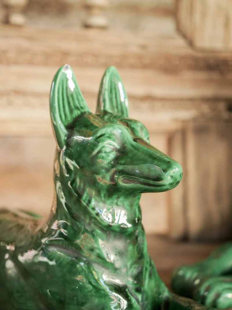 Alix, le duo de statuettes de chiens en céramique N°1185