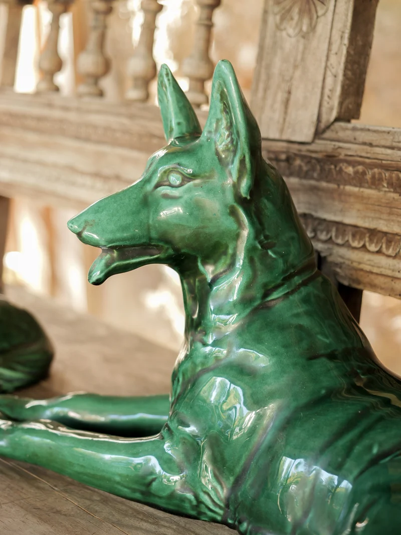 Alix, le duo de statuettes de chiens en céramique N°1185