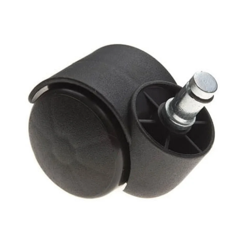 Roulette pivotante pour meuble avec tige de fixation Ø50 mm - Noir