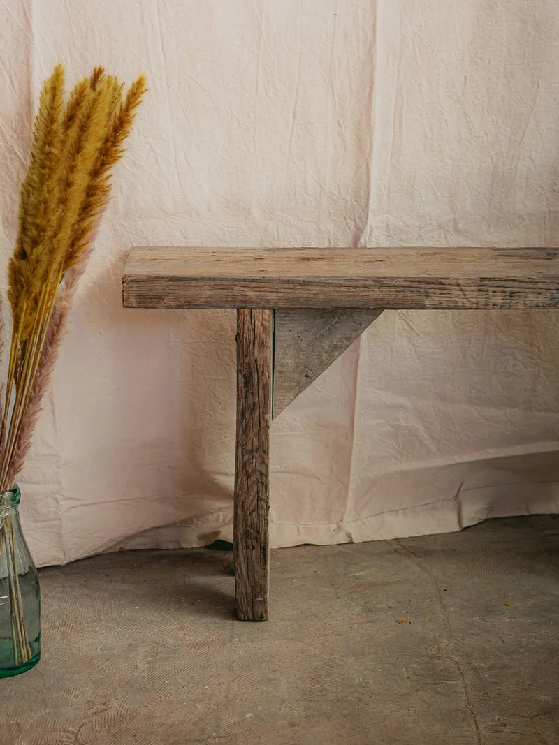 Antoine, le banc de ferme en bois brut blanchi N°505