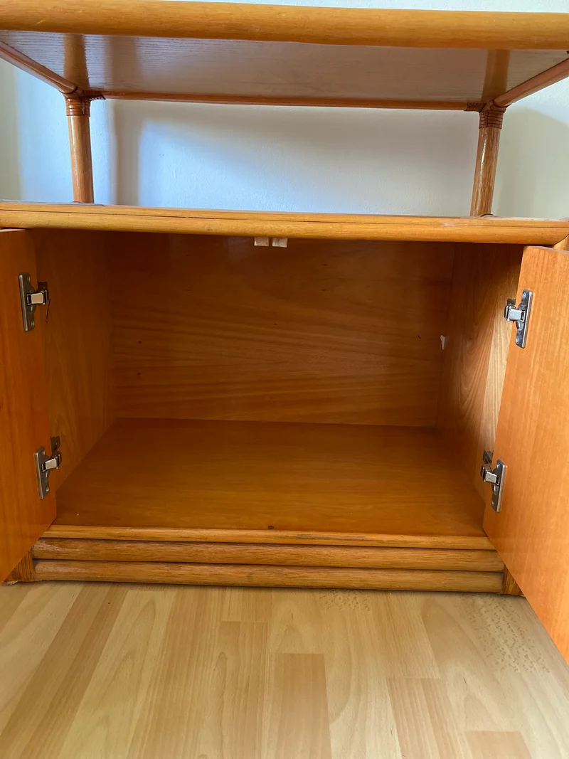 Buffet en rotin et cannage vintage