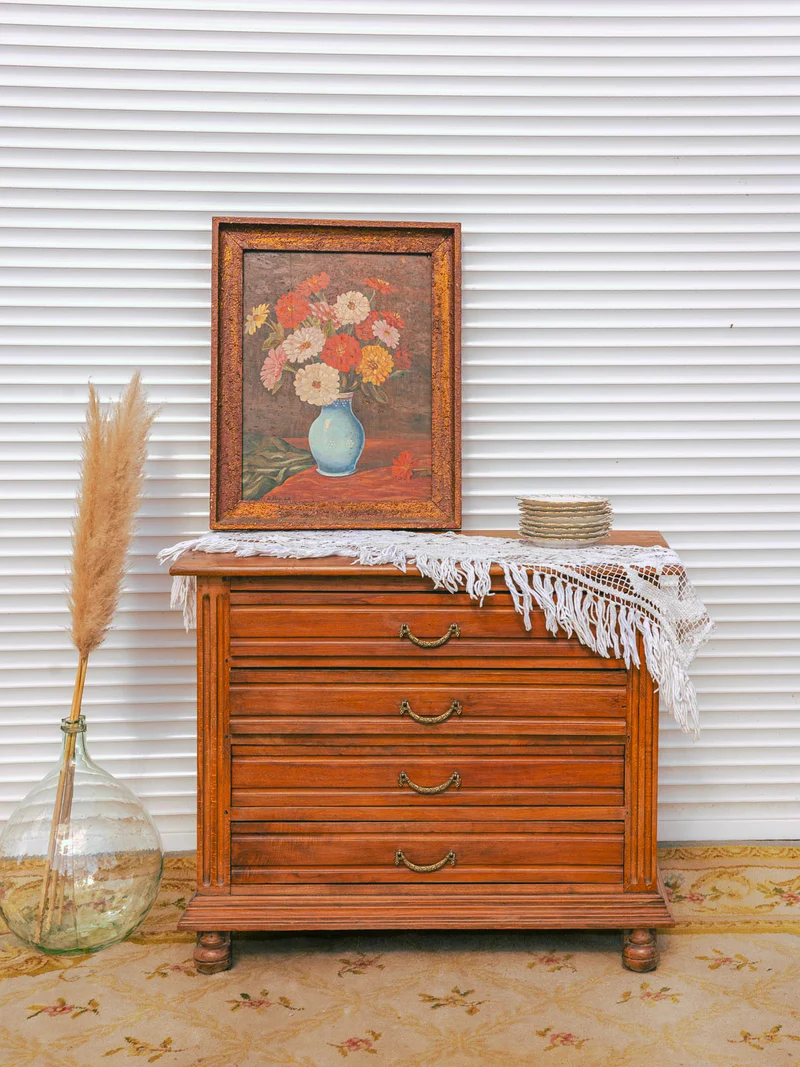 Nina, la toile peinte fleurie N°417