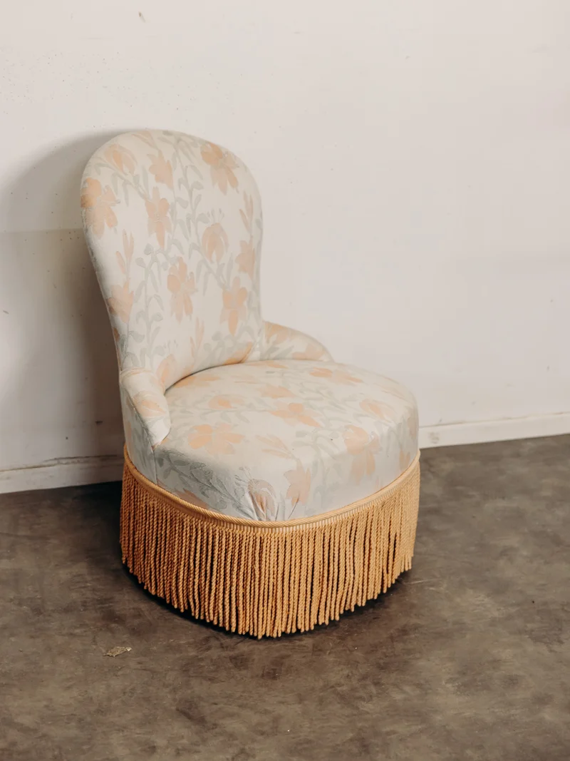 Ernest, le fauteuil crapaud en jacquard fleuri N°1597