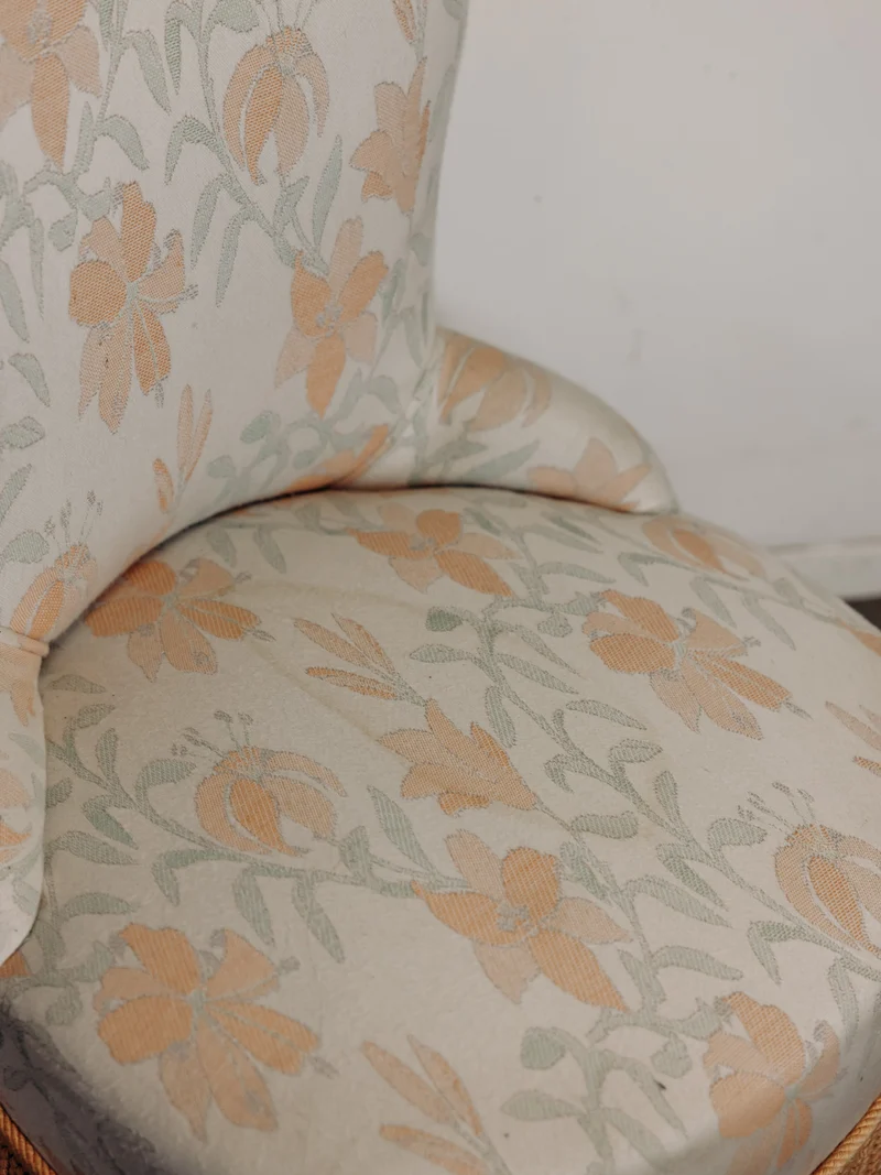 Ernest, le fauteuil crapaud en jacquard fleuri N°1597