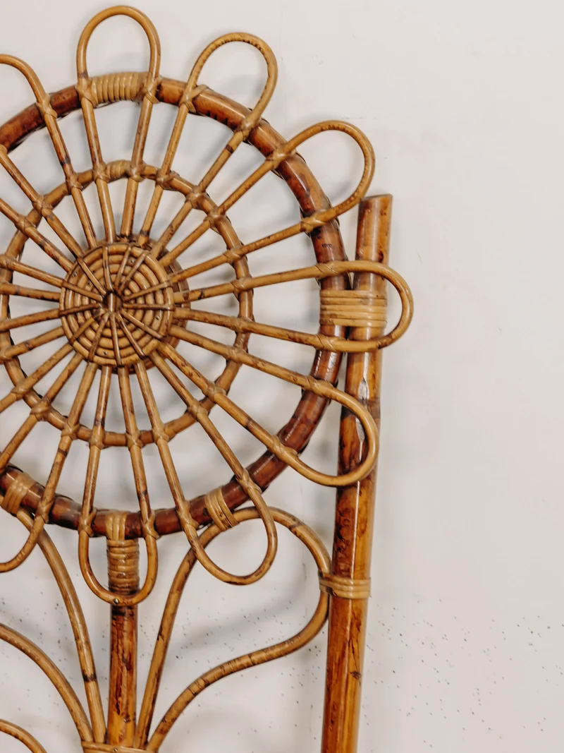 Emmanuel, le lot de 4 chaises en bambou et rotin N°29