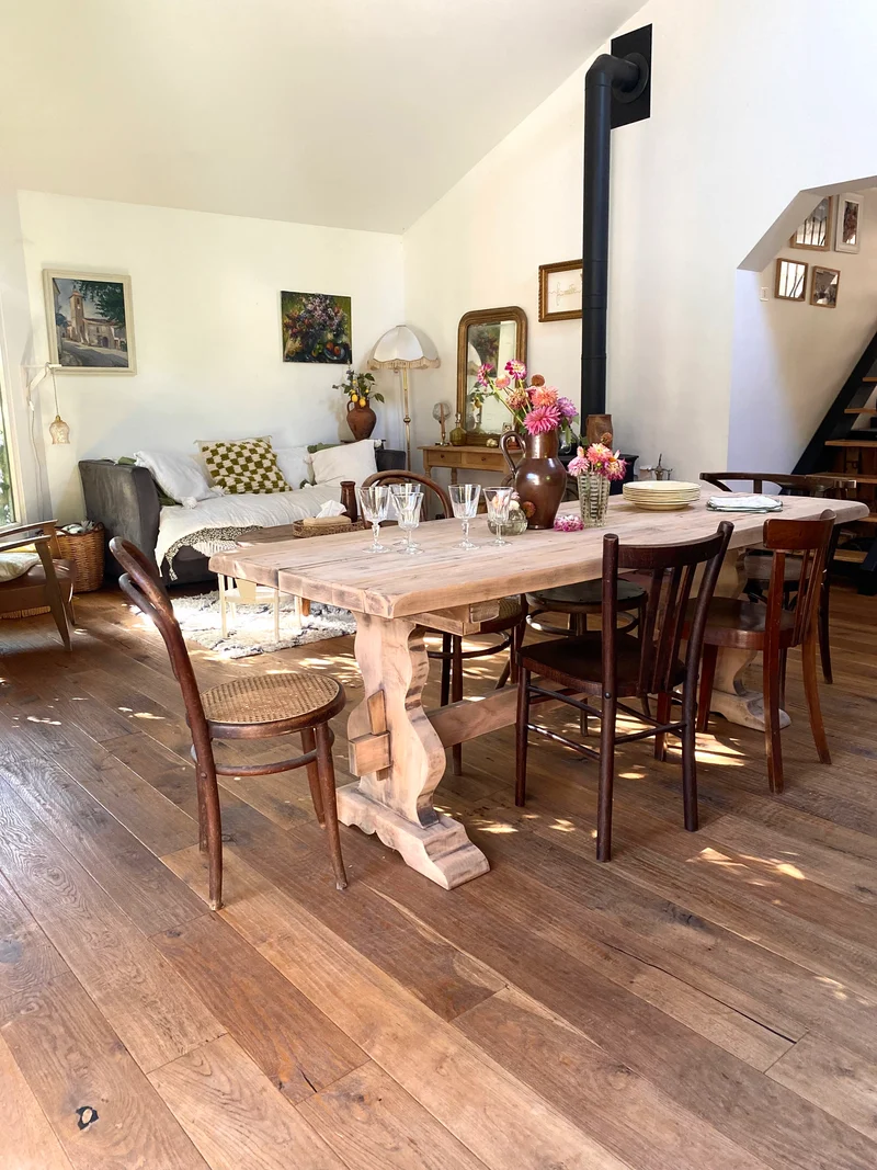 Table de monastère en chêne ancien