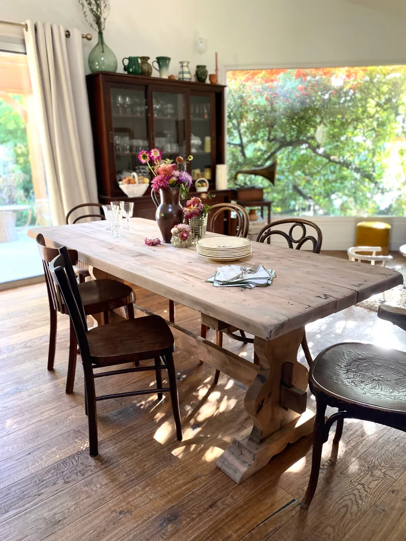 Table de monastère en chêne ancien