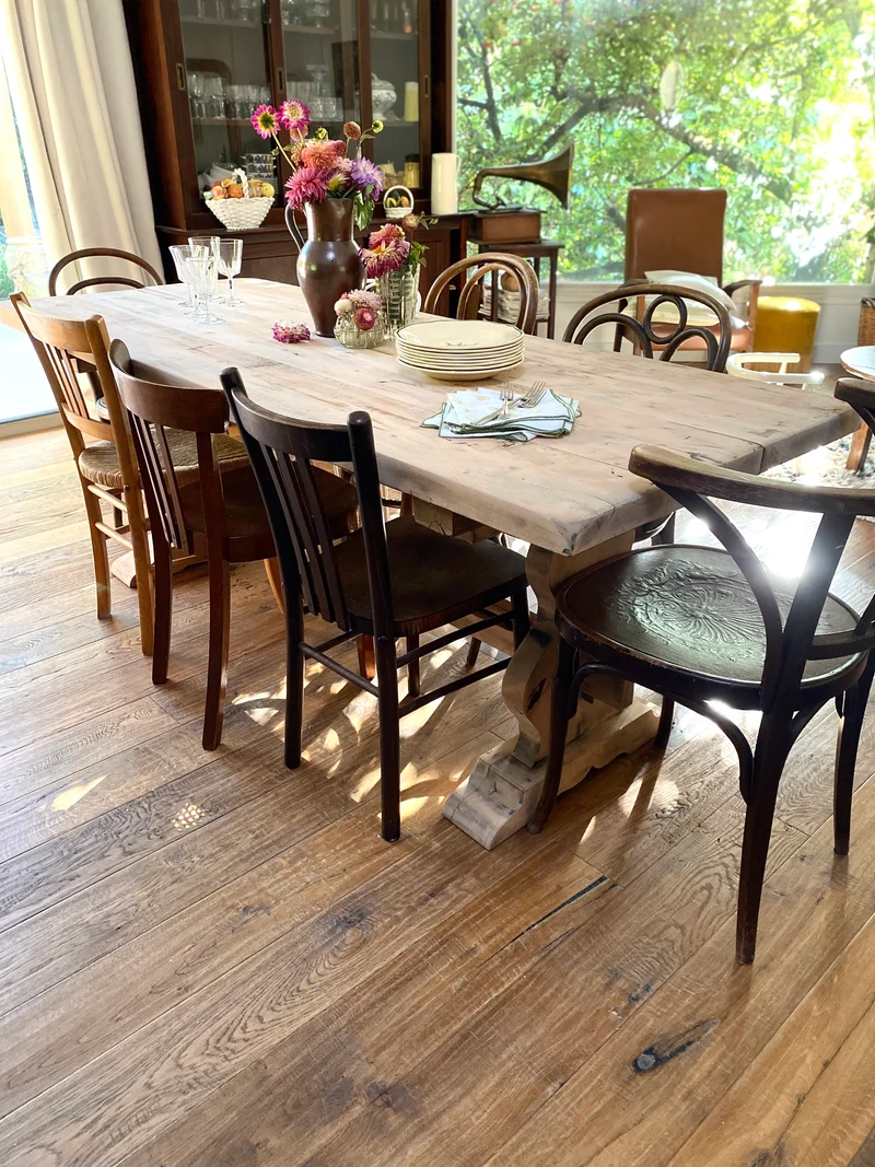 Table de monastère en chêne ancien
