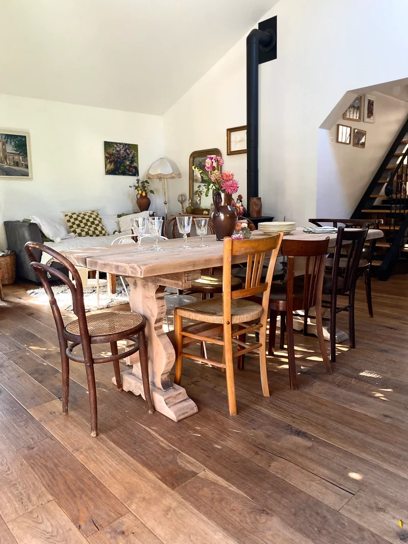 Table de monastère en chêne ancien