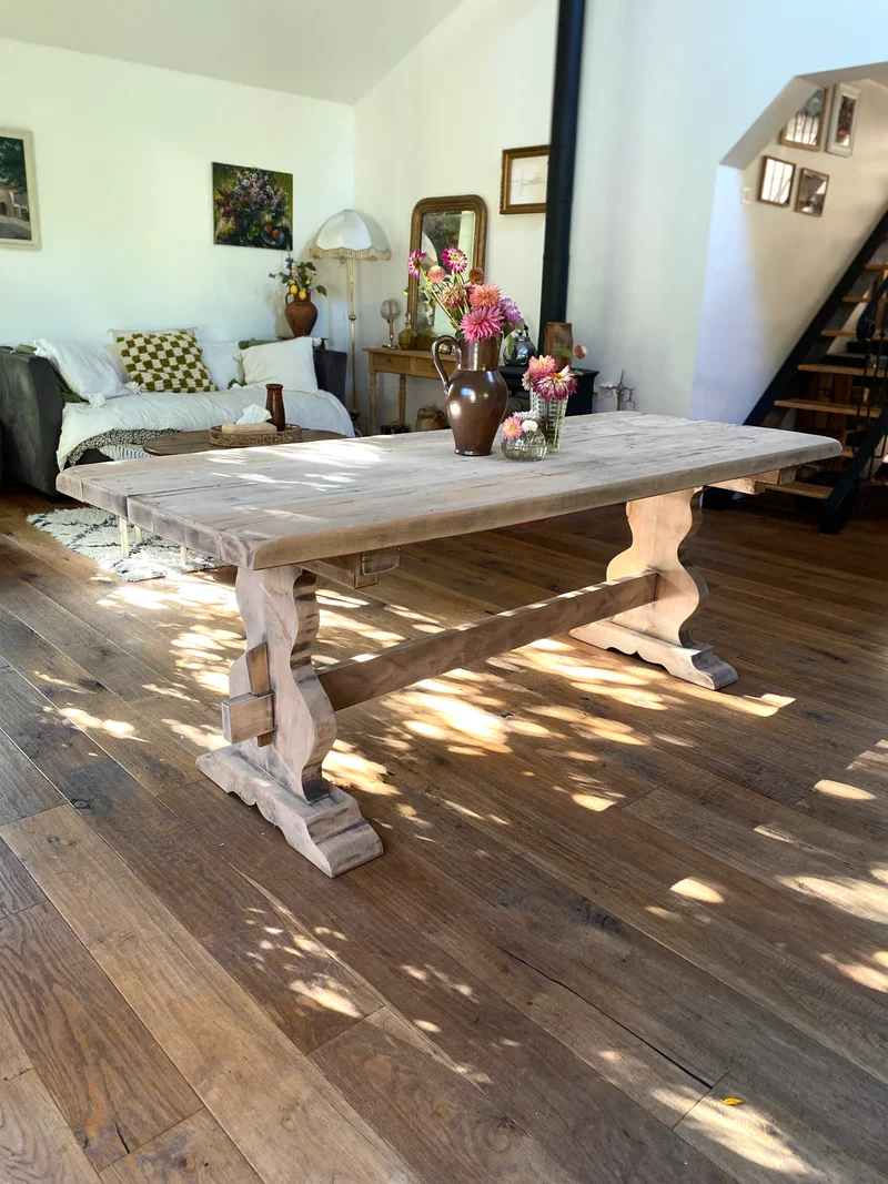 Table de monastère en chêne ancien