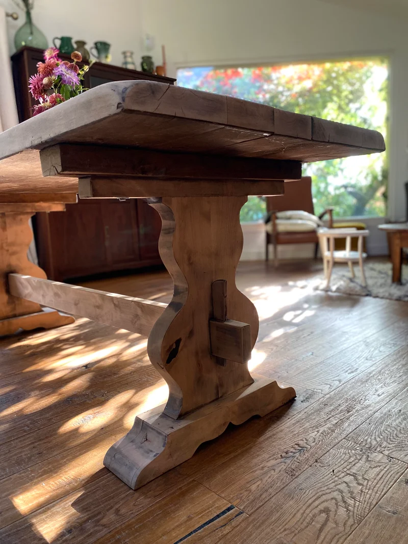 Table de monastère en chêne ancien
