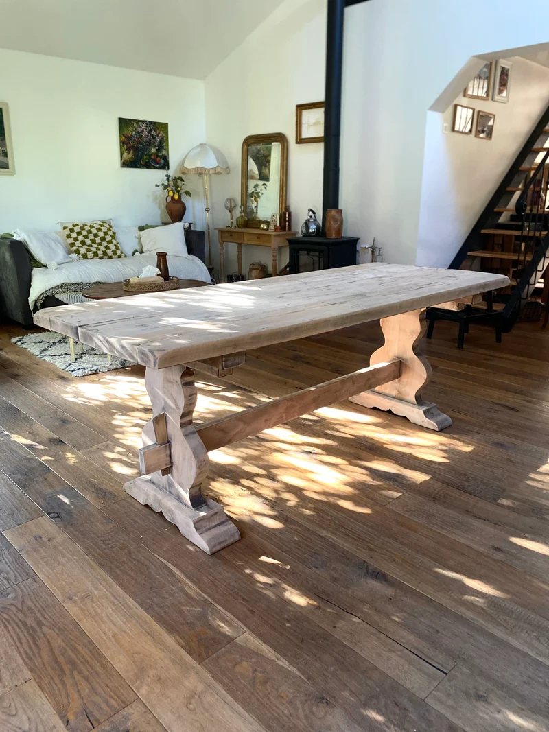 Table de monastère en chêne ancien