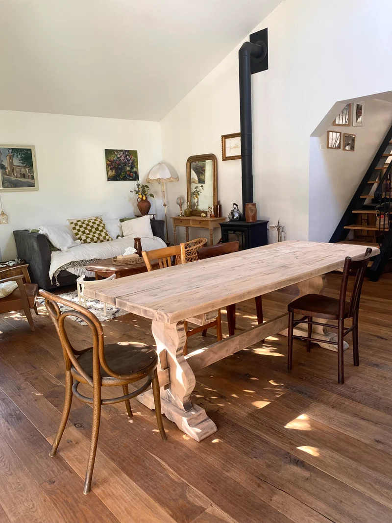 Table de monastère en chêne ancien