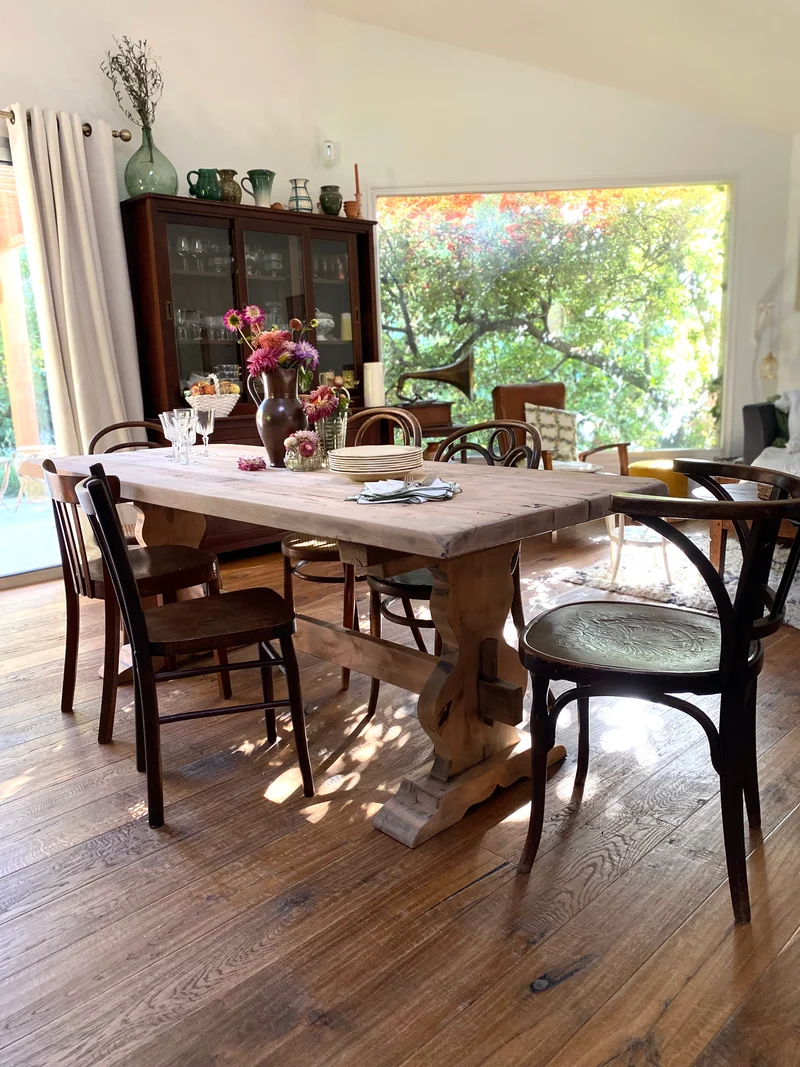 Table de monastère en chêne ancien