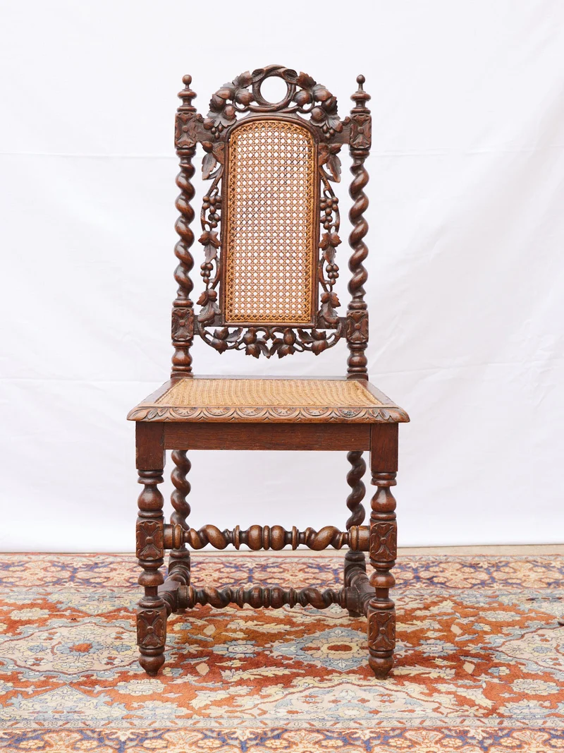 Claude, le lot de 4 chaises en chêne et cannage N°1430