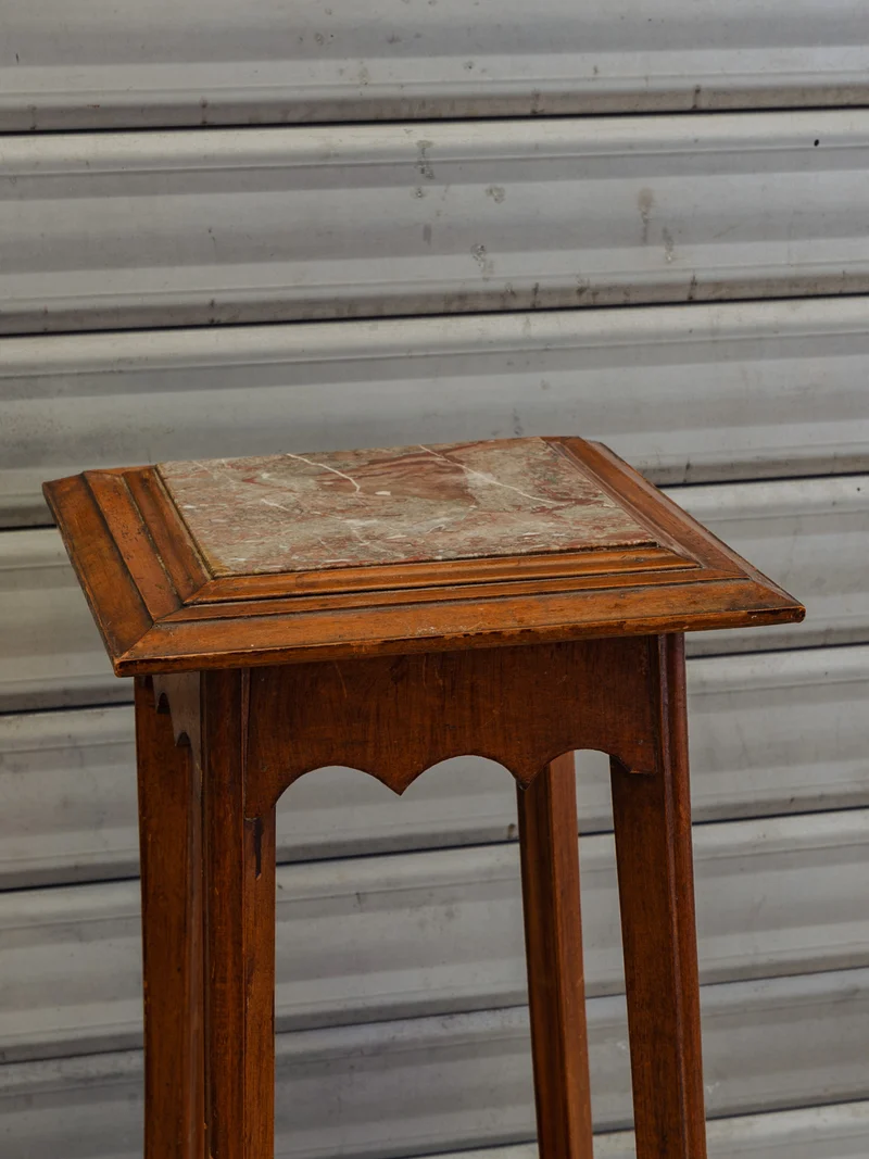 Francine, la sellette en bois et marbre N°1602