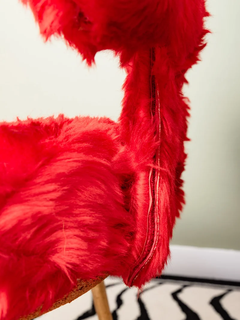 Olivia, la paire de deux chauffeuses vintage rouge N°96