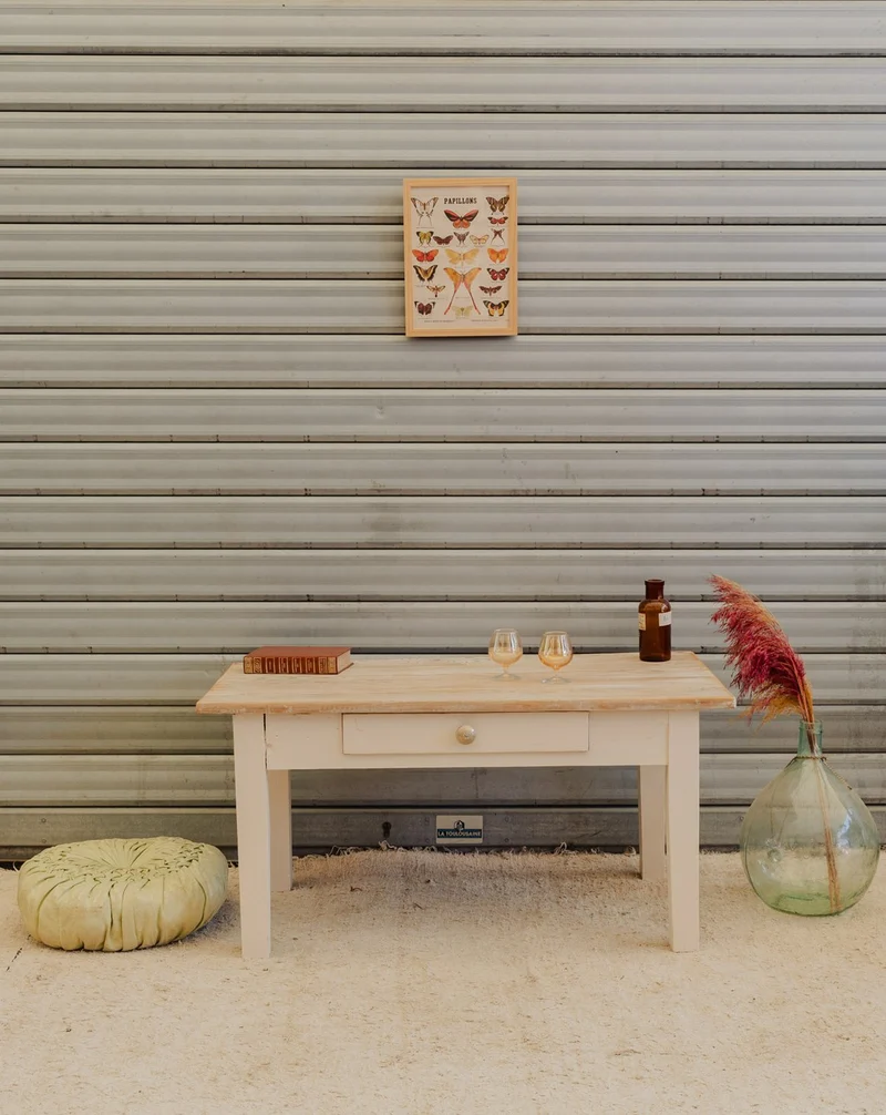 Léonie, la table basse en bois beige N°1581