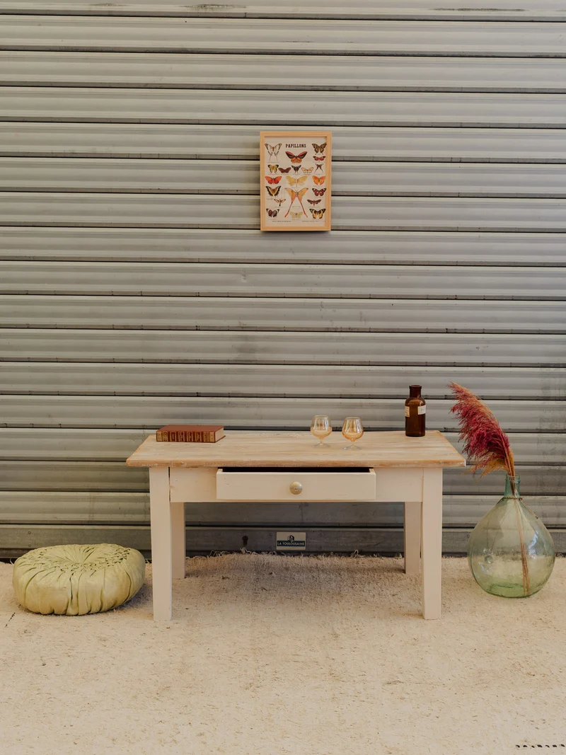 Léonie, la table basse en bois beige N°1581