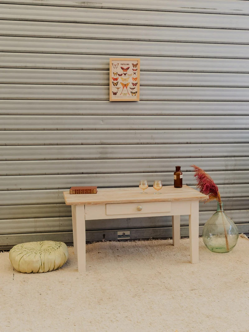 Léonie, la table basse en bois beige N°1581