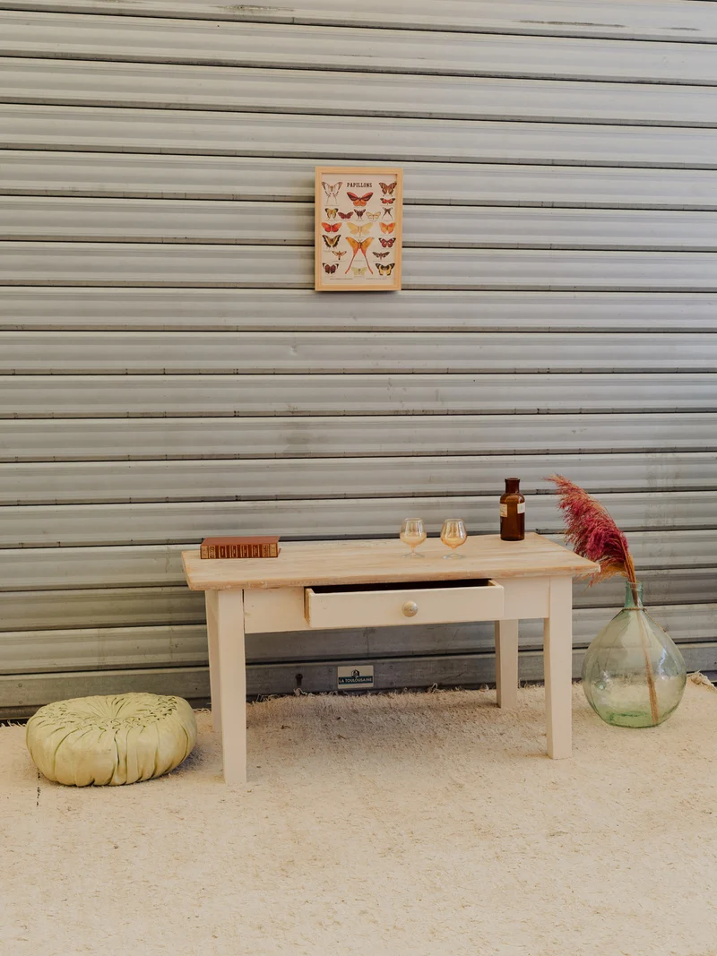Léonie, la table basse en bois beige N°1581