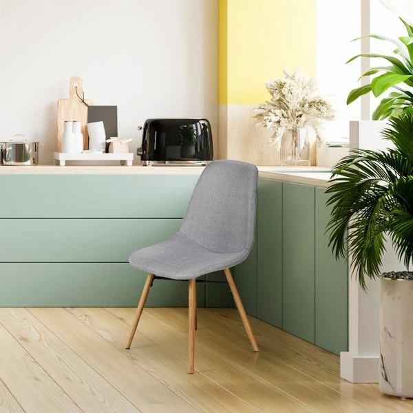 Chaise repas gris clair