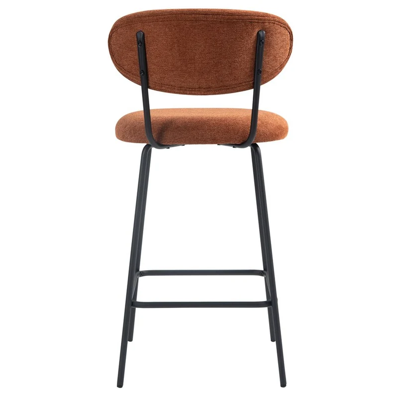 Chaise snack en tissu terracotta