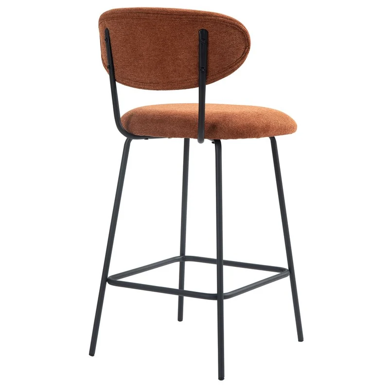 Chaise snack en tissu terracotta