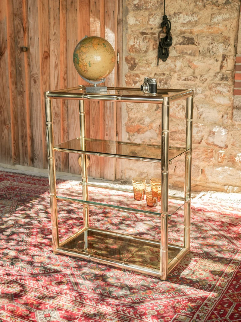 Isabelle, l'étagère vintage dorée N°356