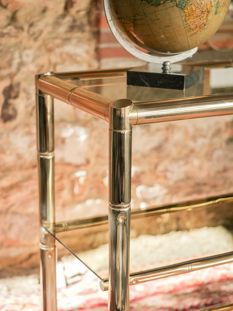 Isabelle, l'étagère vintage dorée N°356