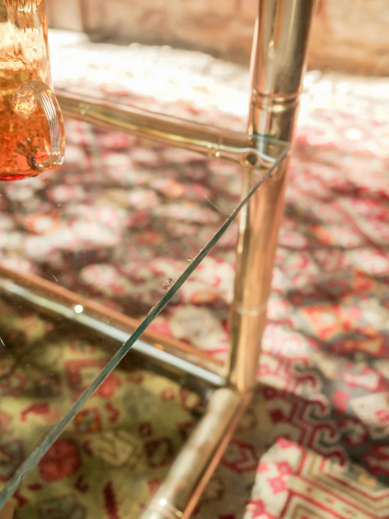 Isabelle, l'étagère vintage dorée N°356