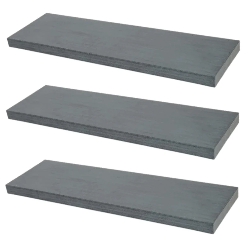 Étagère murale invisible lot de 3 120cm - Gris industriel