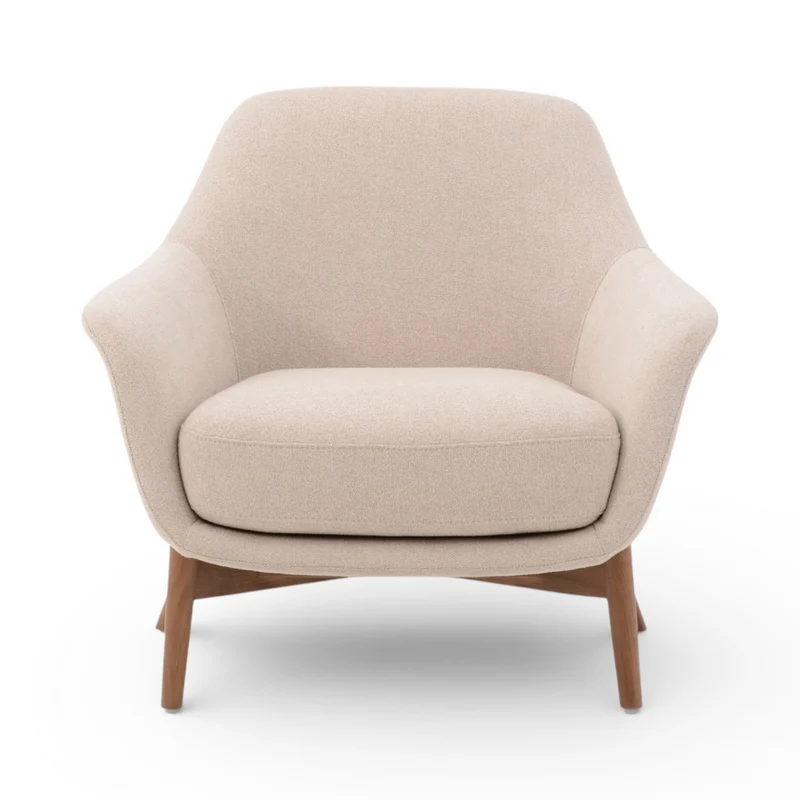 Fauteuil en tissu sable