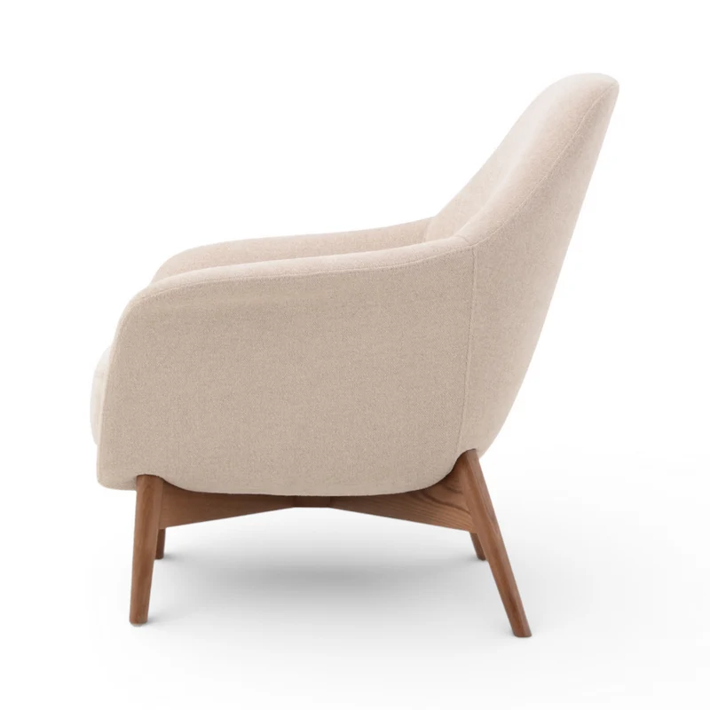 Fauteuil en tissu sable