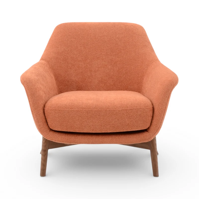 Fauteuil en tissu orange