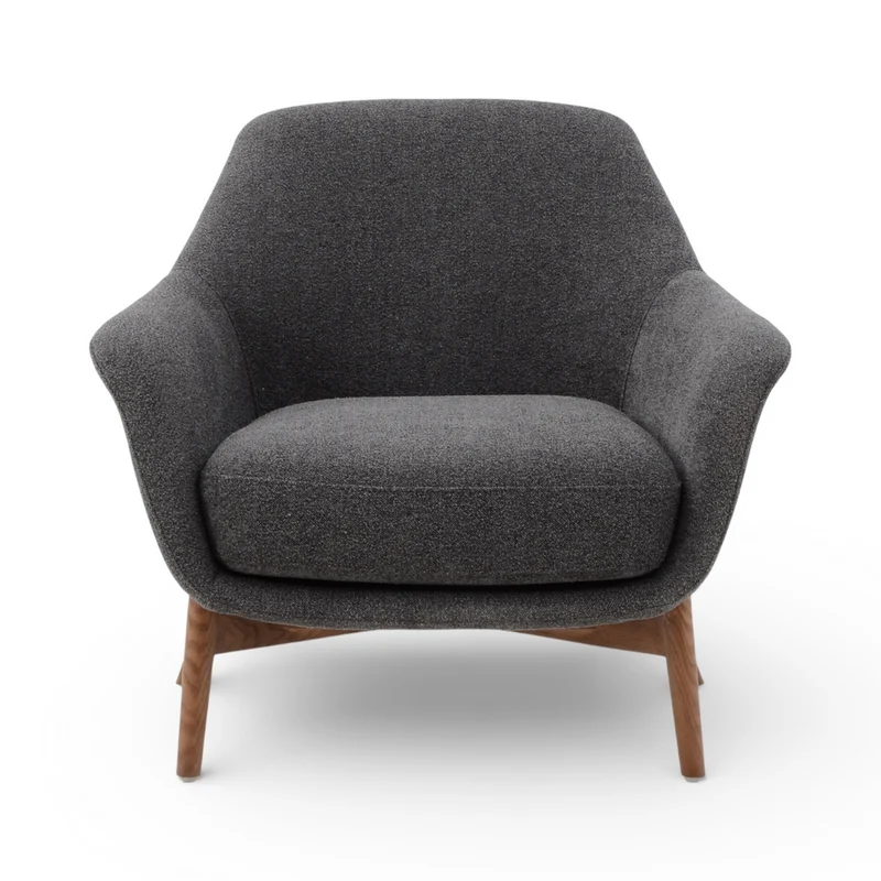 Fauteuil en tissu gris foncé