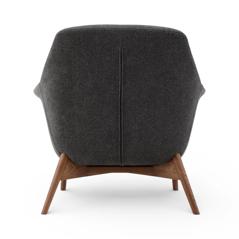 Fauteuil en tissu gris foncé