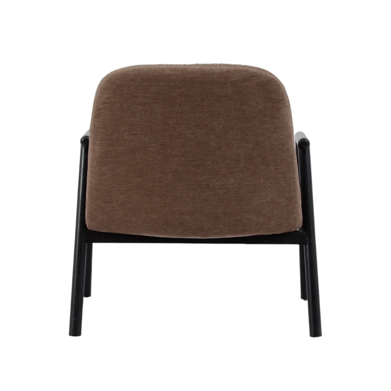 Fauteuil avec accoudoir en tissu taupe