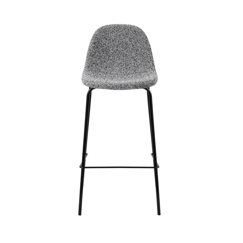 Chaise snack en tissu effet chiné gris