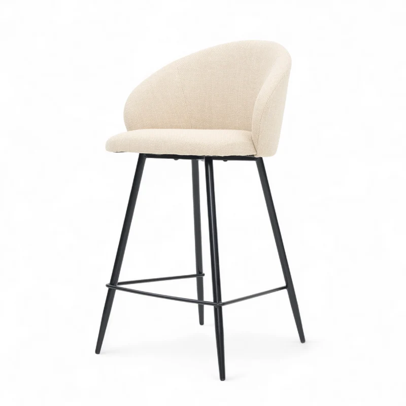Chaise snack tissu écru
