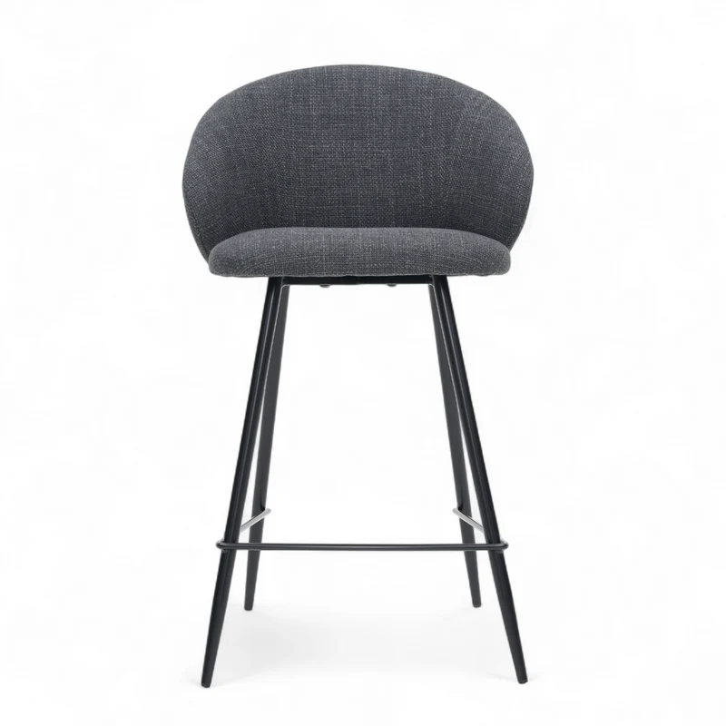 Chaise snack tissu gris foncé