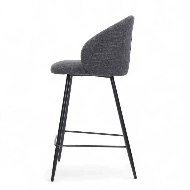 Chaise snack tissu gris foncé