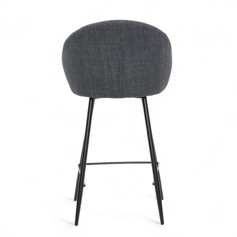 Chaise snack tissu gris foncé