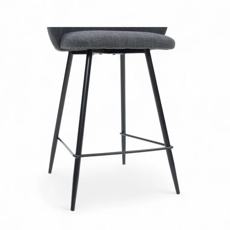 Chaise snack tissu gris foncé