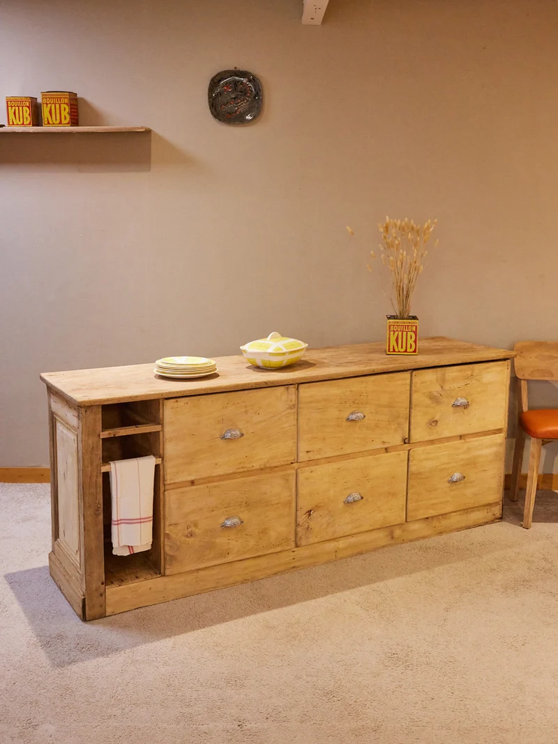 Fernand, le comptoir en bois poncé N°452